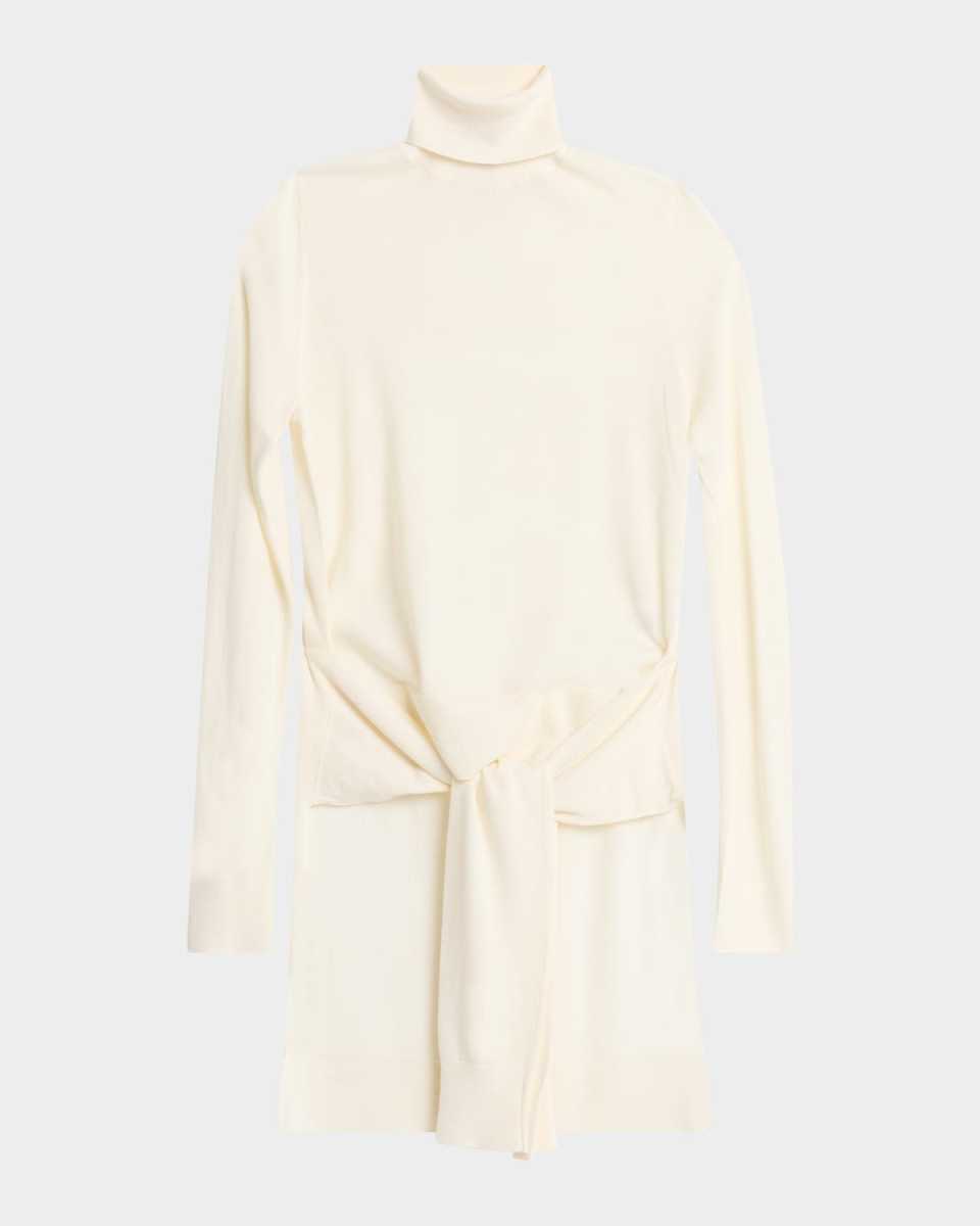 Double-Sleeve Turtleneck Sweater